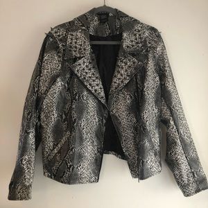 Torrid Faux Snake Leather Jacket